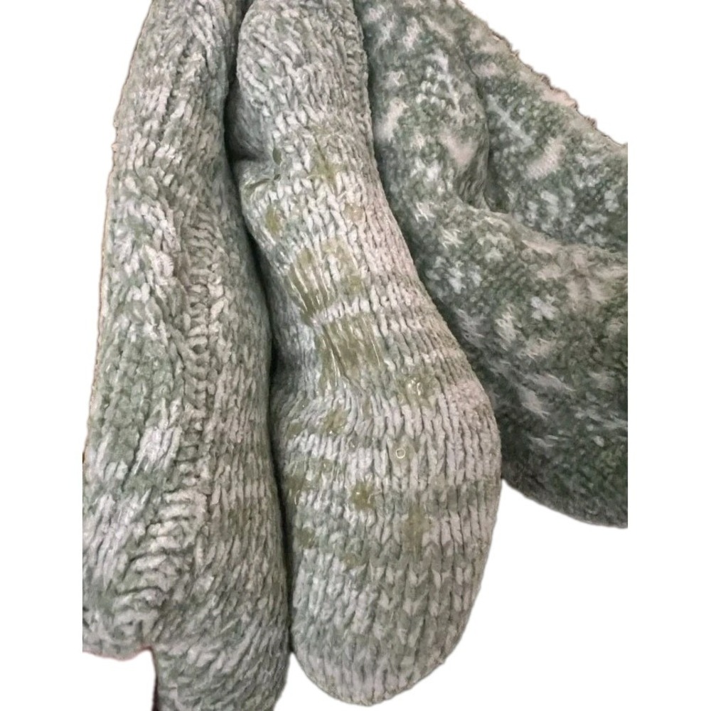 Winter Green Cabin Socks pair L/XL Fair Isle MUK LUKS Non Skid Soft St Patricks - Picture 5 of 7